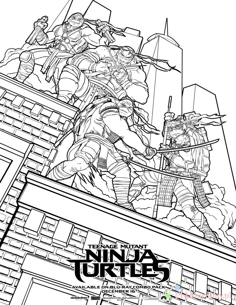 Ninja Turtle Coloring Pages Free Printable 27