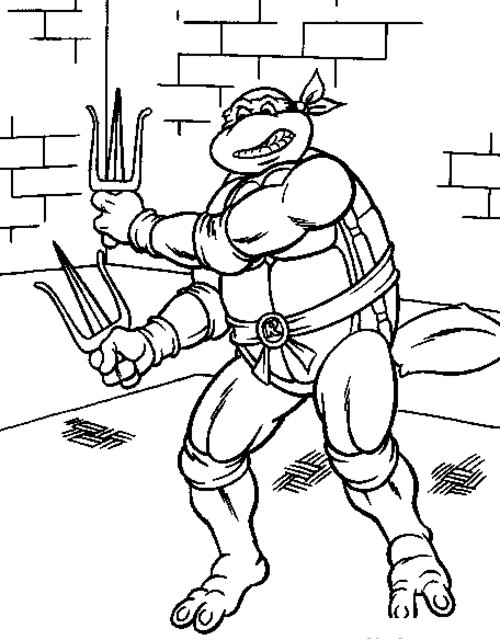 Ninja Turtle Coloring Pages Free Printable 28