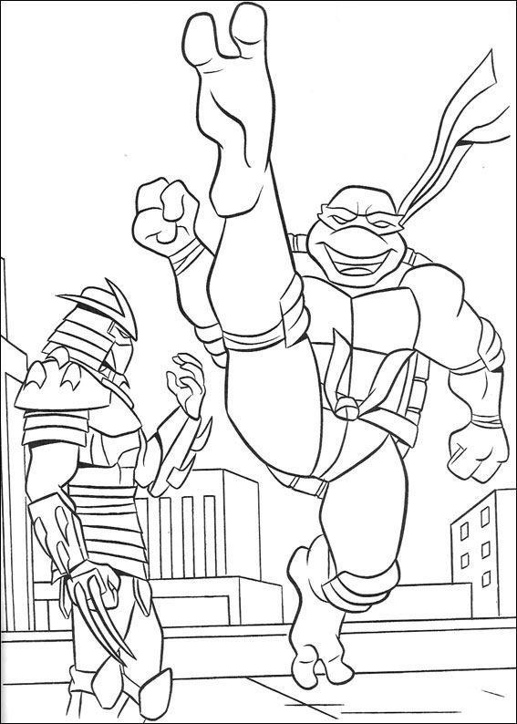 Ninja Turtle Coloring Pages Free Printable 30