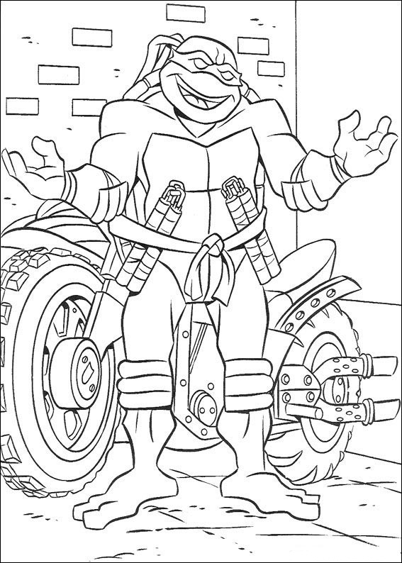 Ninja Turtle Coloring Pages Free Printable 32