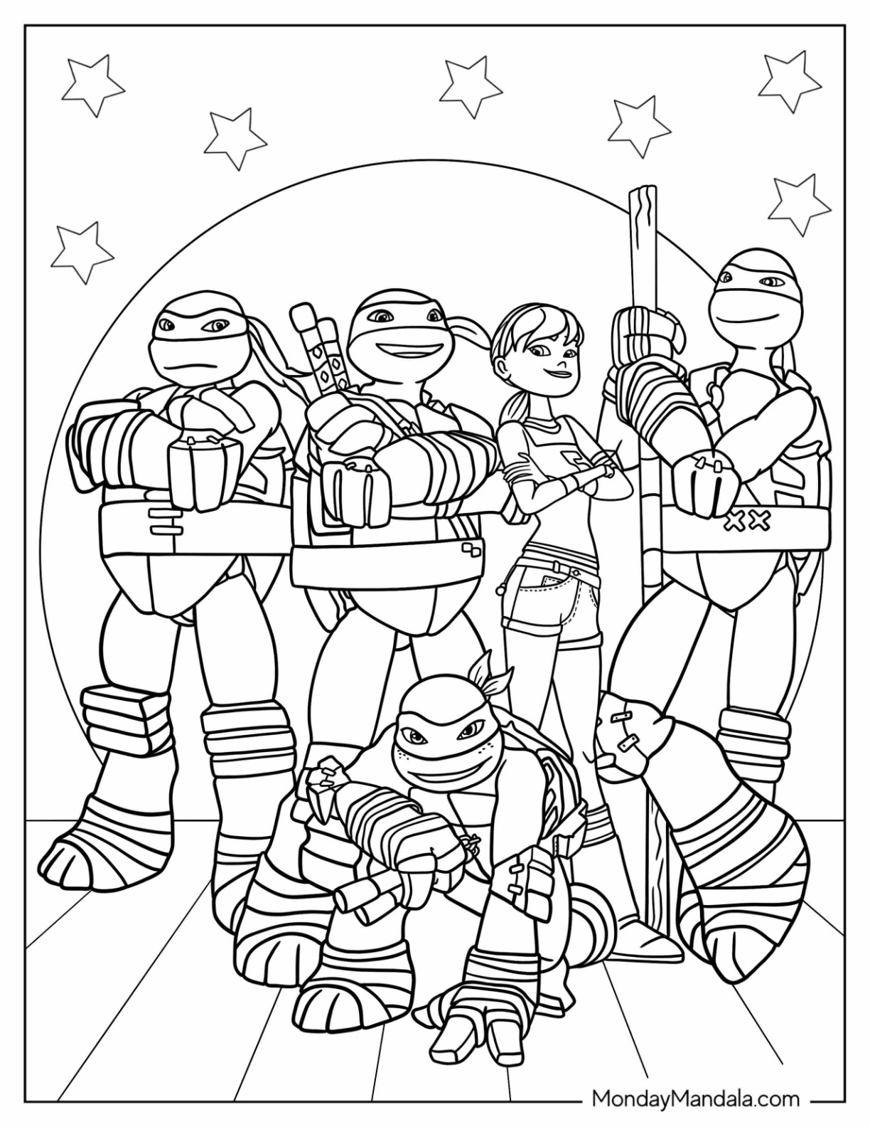 Ninja Turtle Coloring Pages Free Printable 34