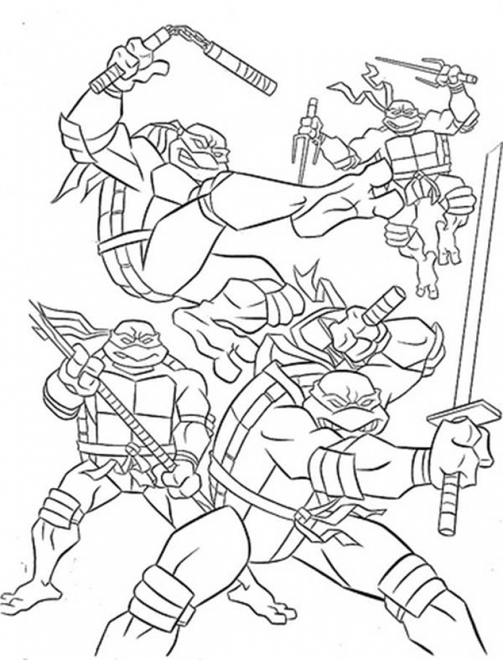 Ninja Turtle Coloring Pages Free Printable 35