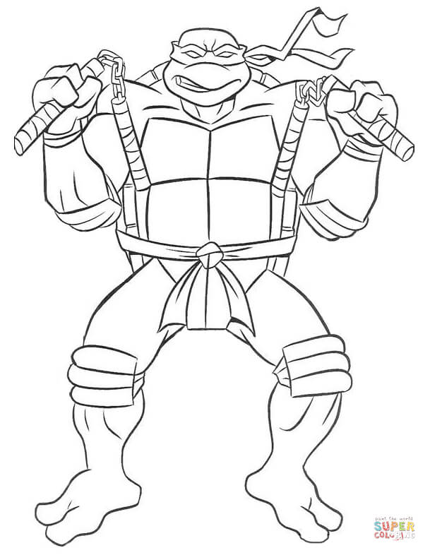 Ninja Turtle Coloring Pages Free Printable 38