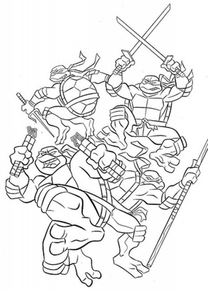 Ninja Turtle Coloring Pages Free Printable 39