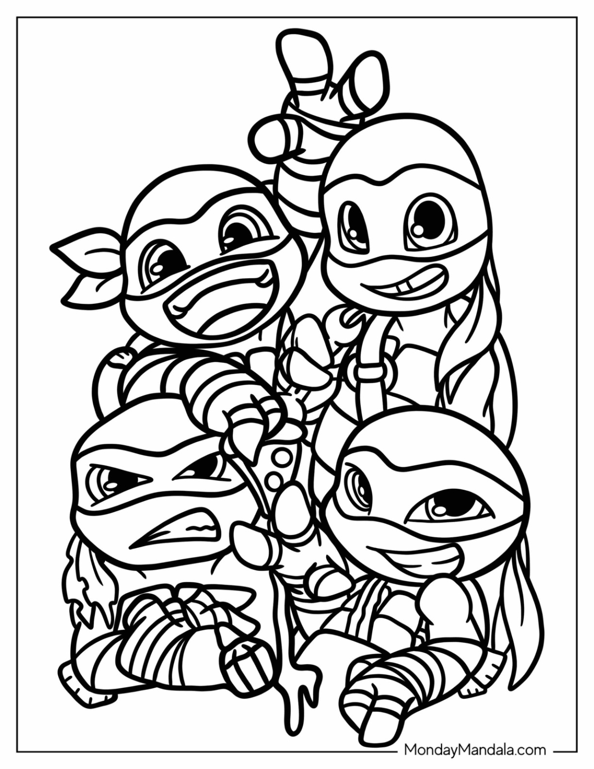 Ninja Turtle Coloring Pages Free Printable 45