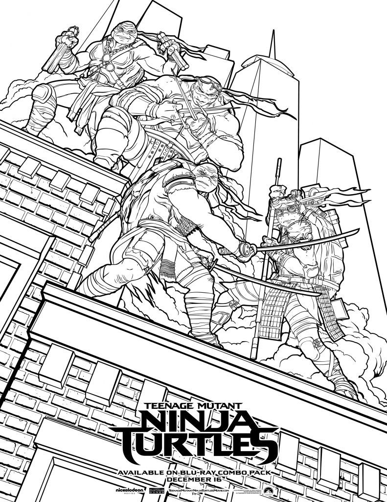 Ninja Turtle Coloring Pages Free Printable 48