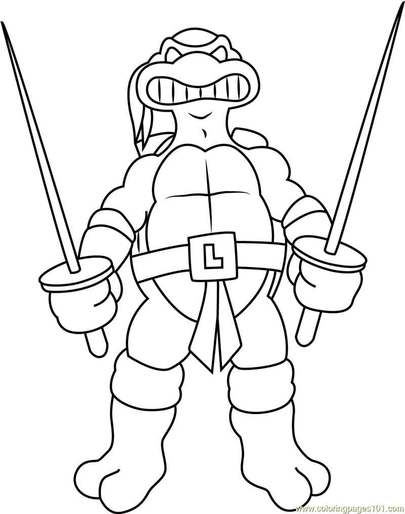 Ninja Turtle Coloring Pages Free Printable 49