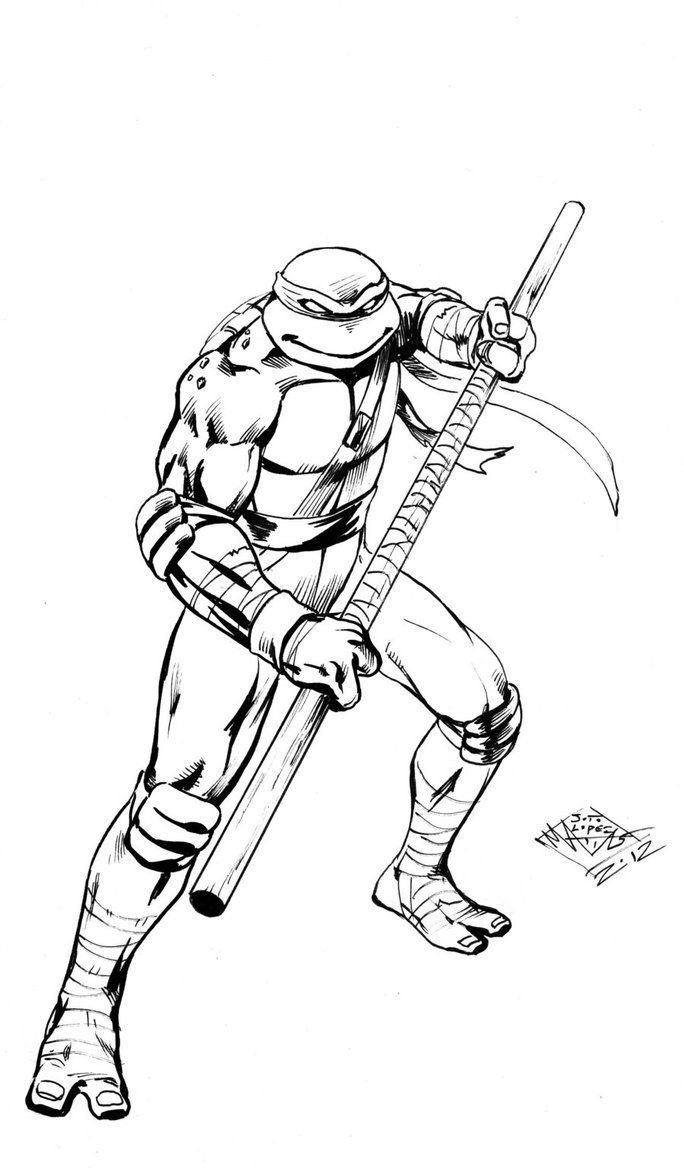 Ninja Turtle Coloring Pages Free Printable 51