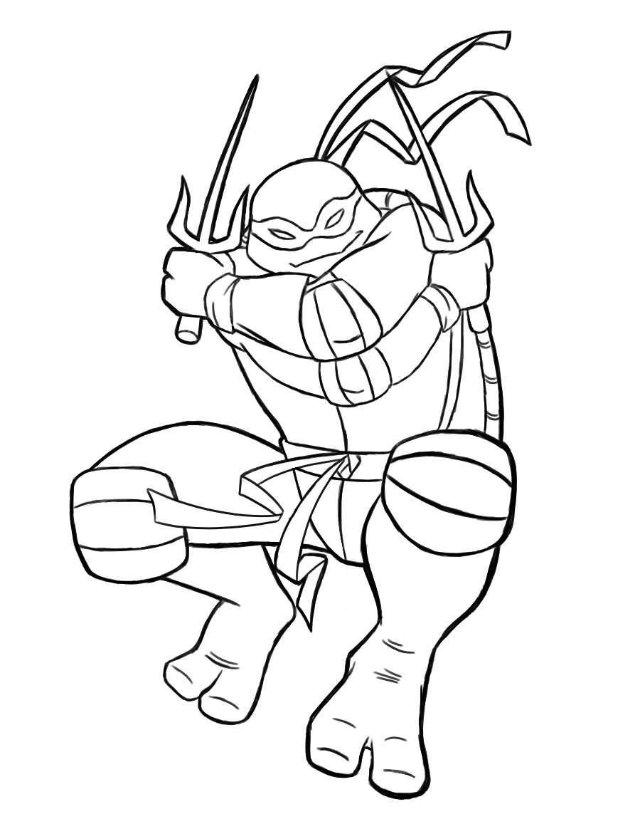 Ninja Turtle Coloring Pages Free Printable 52