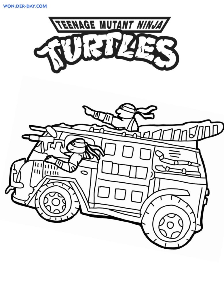 Ninja Turtle Coloring Pages Free Printable 53