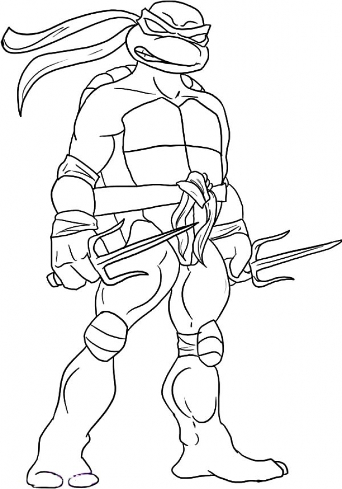 Ninja Turtle Coloring Pages Free Printable 56