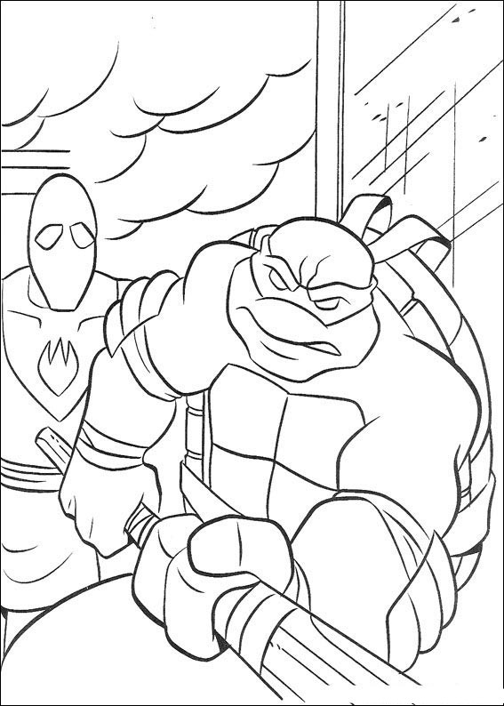 Ninja Turtle Coloring Pages Free Printable 60