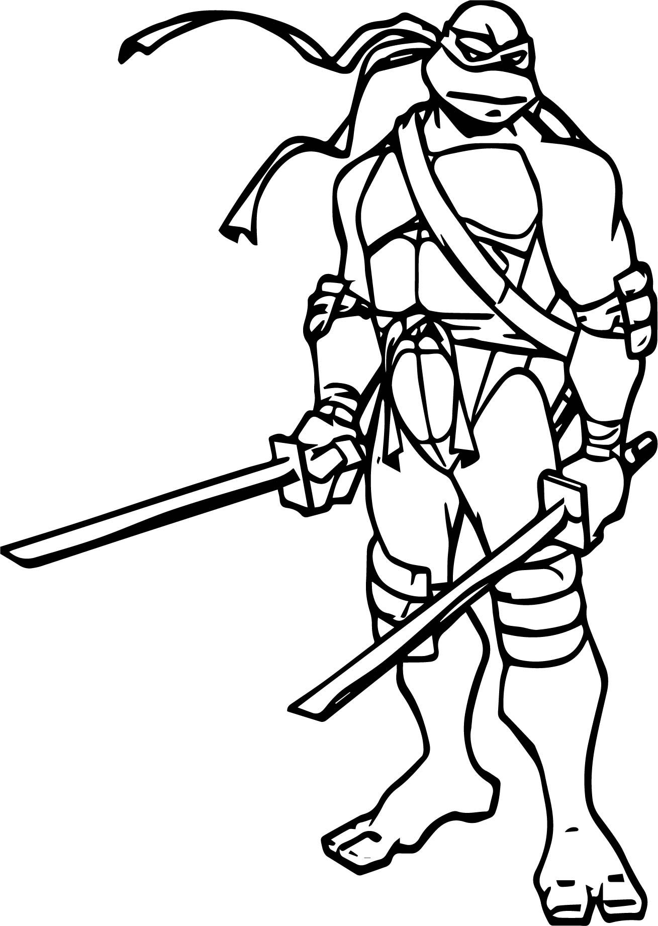 Ninja Turtle Coloring Pages Free Printable 61