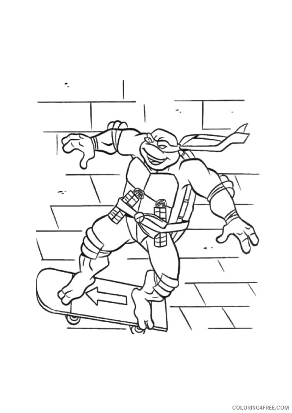 Ninja Turtle Coloring Pages Free Printable 68