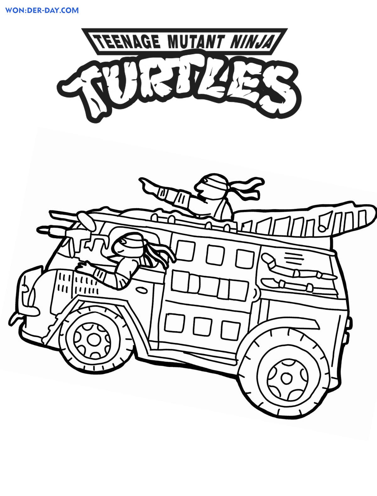 Ninja Turtle Coloring Pages Free Printable 71