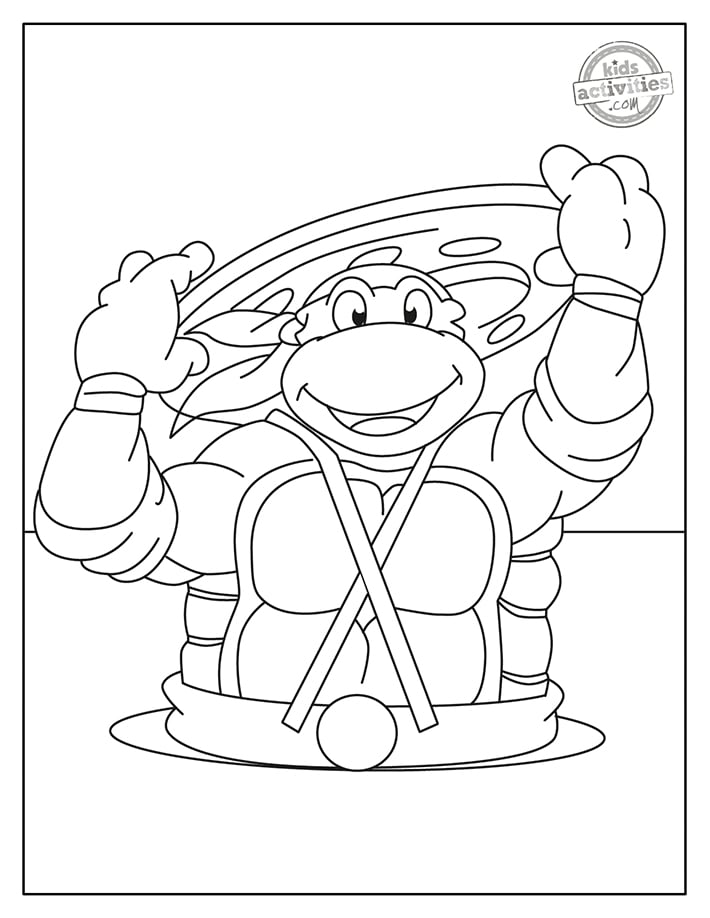 Ninja Turtle Coloring Pages Free Printable 73