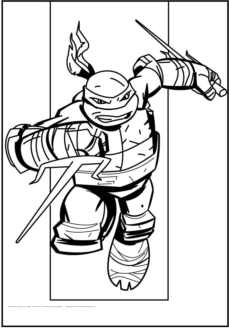 Ninja Turtle Coloring Pages Free Printable 77