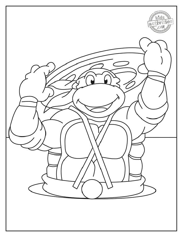 Ninja Turtle Coloring Pages Free Printable 8