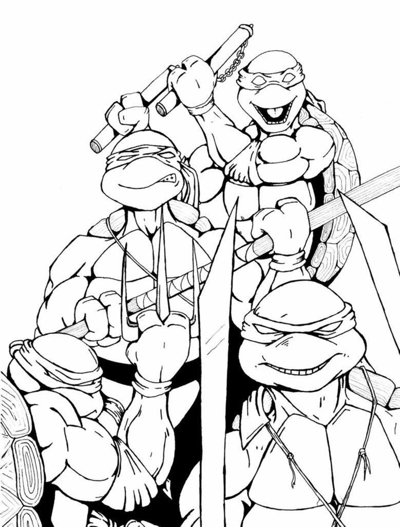 Ninja Turtle Coloring Pages Free Printable 85