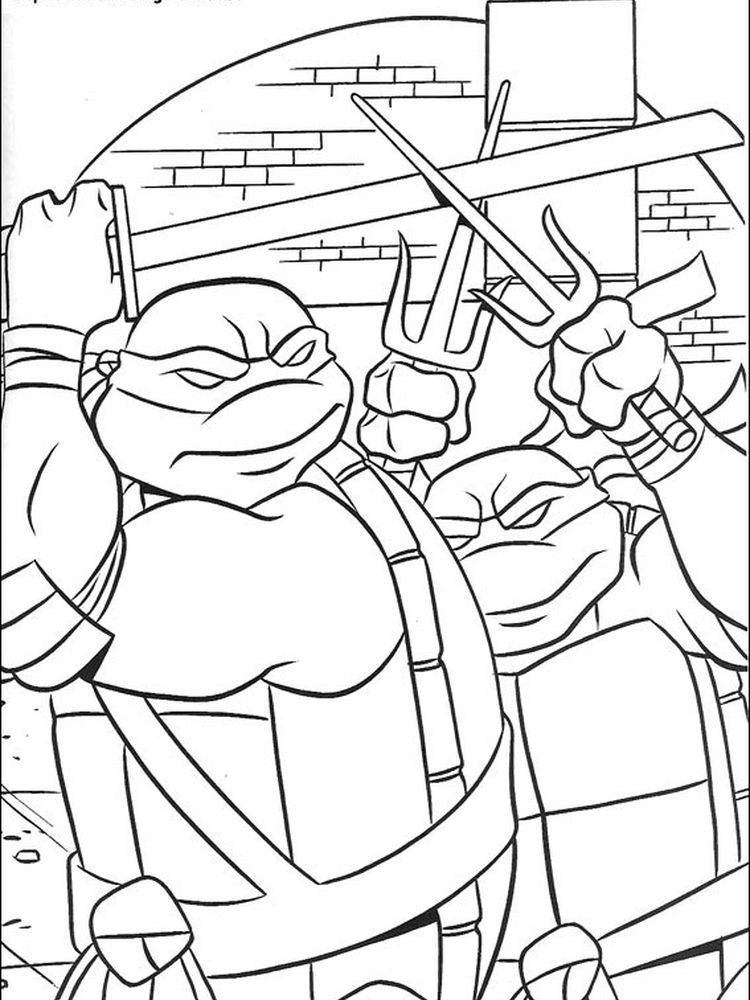 Ninja Turtle Coloring Pages Free Printable 92