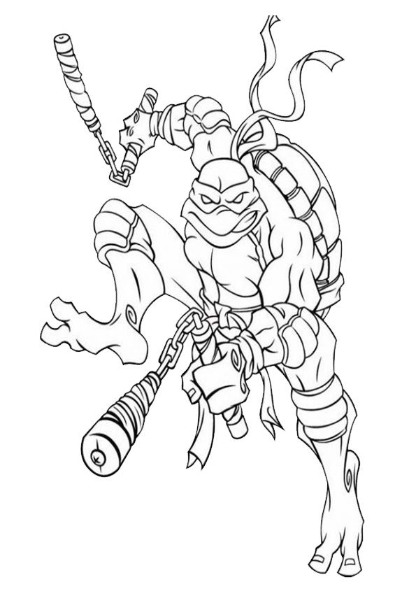 Ninja Turtle Coloring Pages Free Printable 97