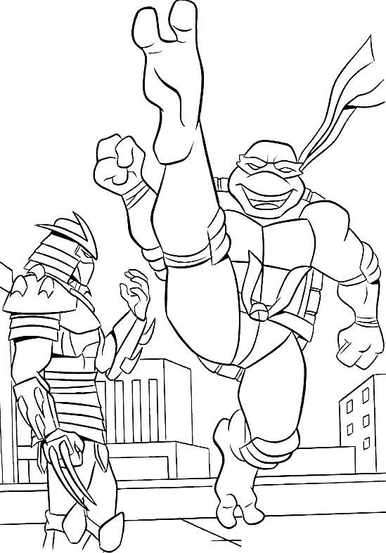 Ninja Turtle Coloring Pages Free Printable 99