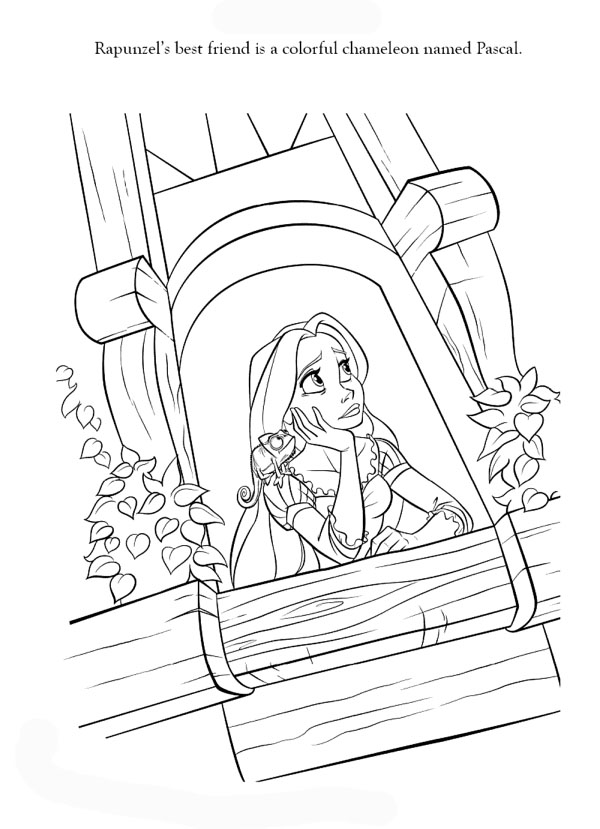 Rapunzel and Flynn Coloring Pages Free Printable 103