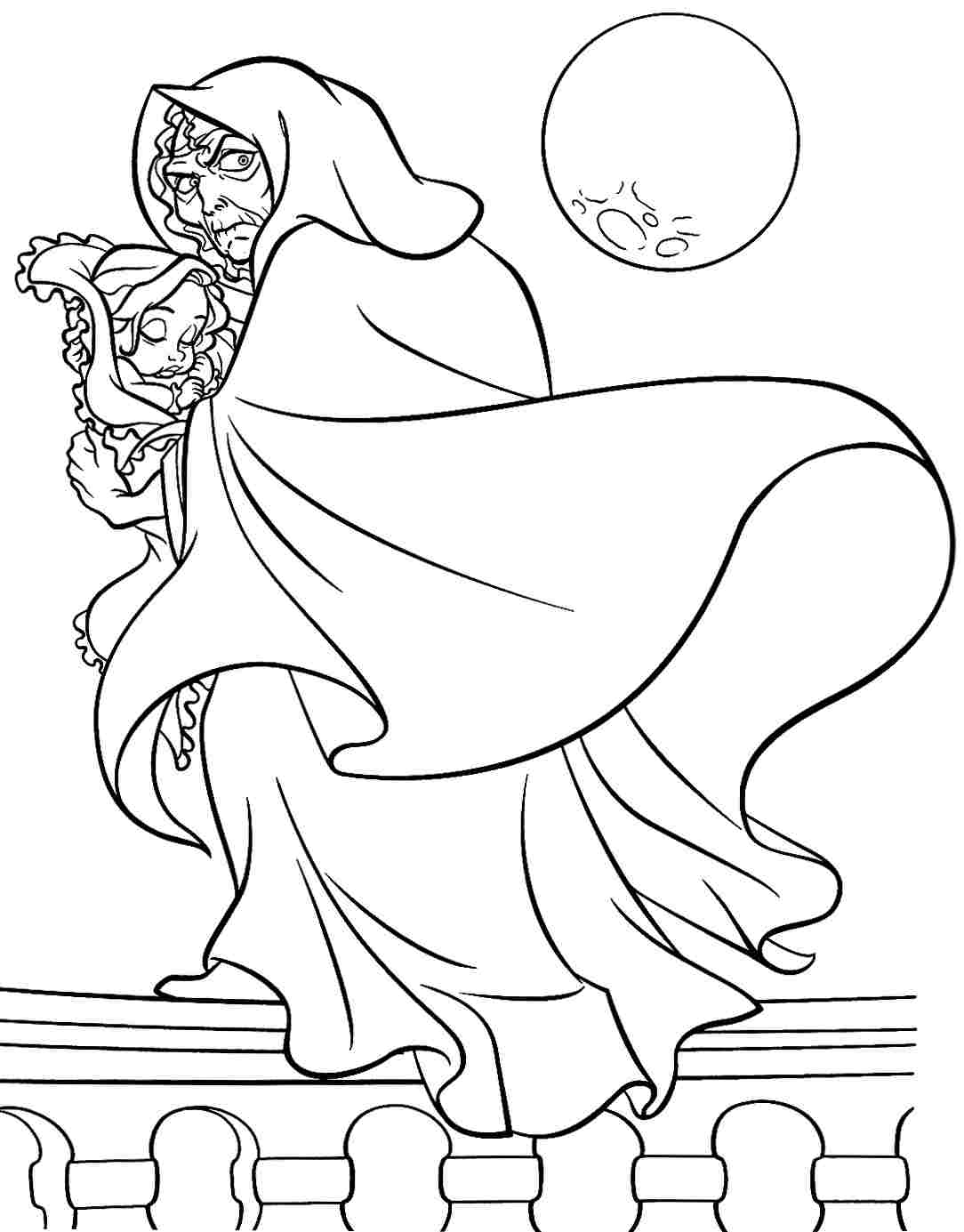 Rapunzel and Flynn Coloring Pages Free Printable 112