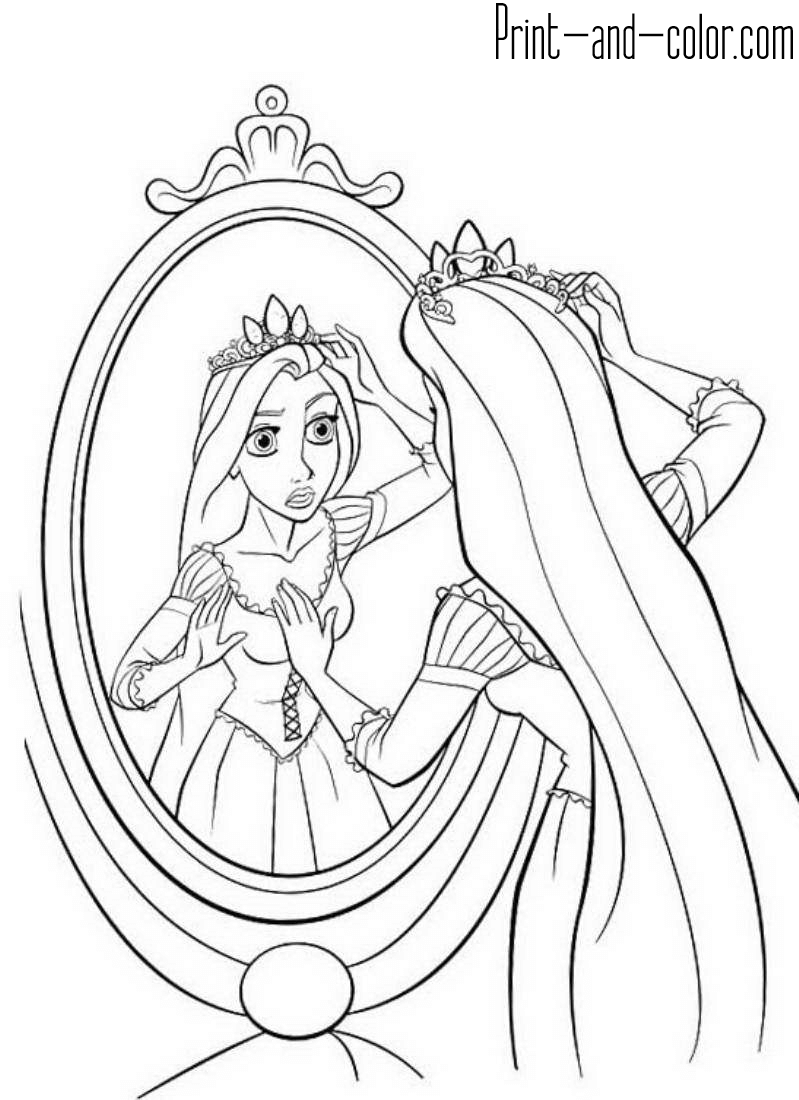 Rapunzel and Flynn Coloring Pages Free Printable 114