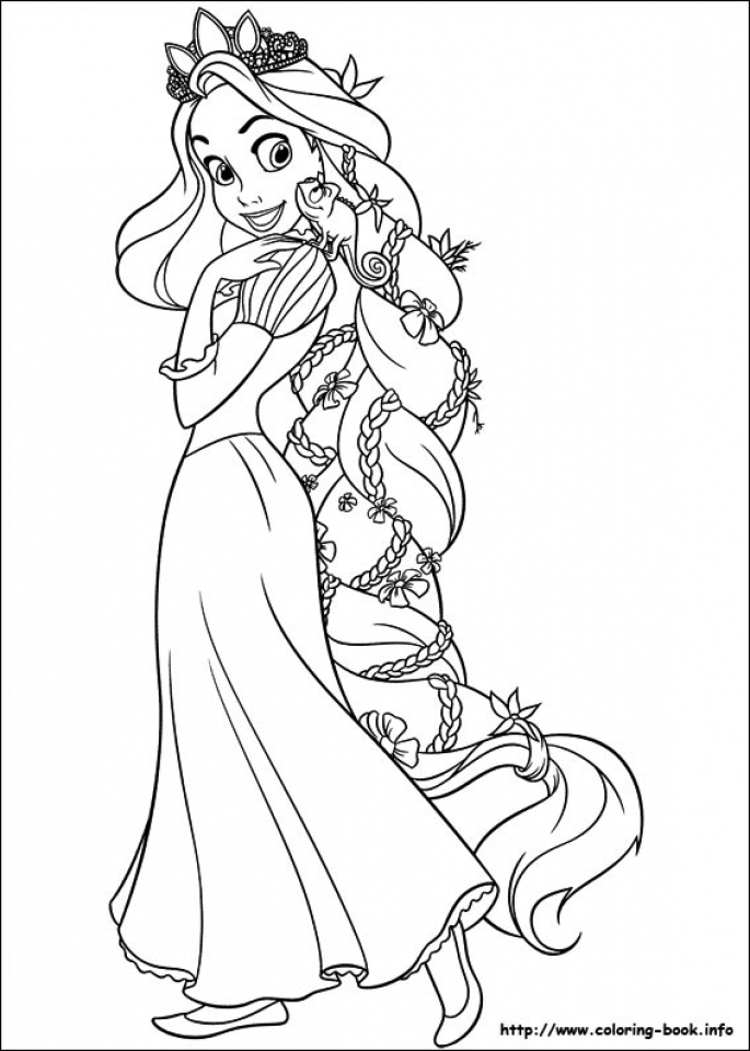 Rapunzel and Flynn Coloring Pages Free Printable 121