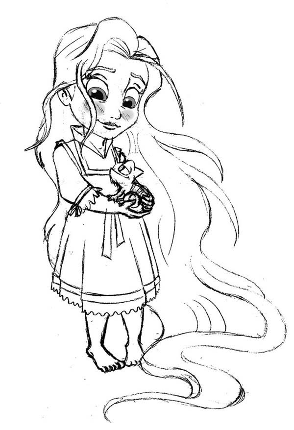 Rapunzel and Flynn Coloring Pages Free Printable 133