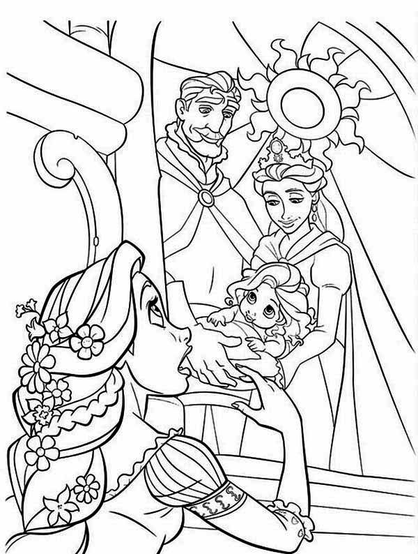 Rapunzel and Flynn Coloring Pages Free Printable 148