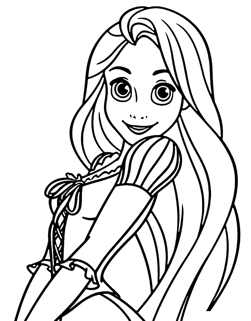 Rapunzel and Flynn Coloring Pages Free Printable 151