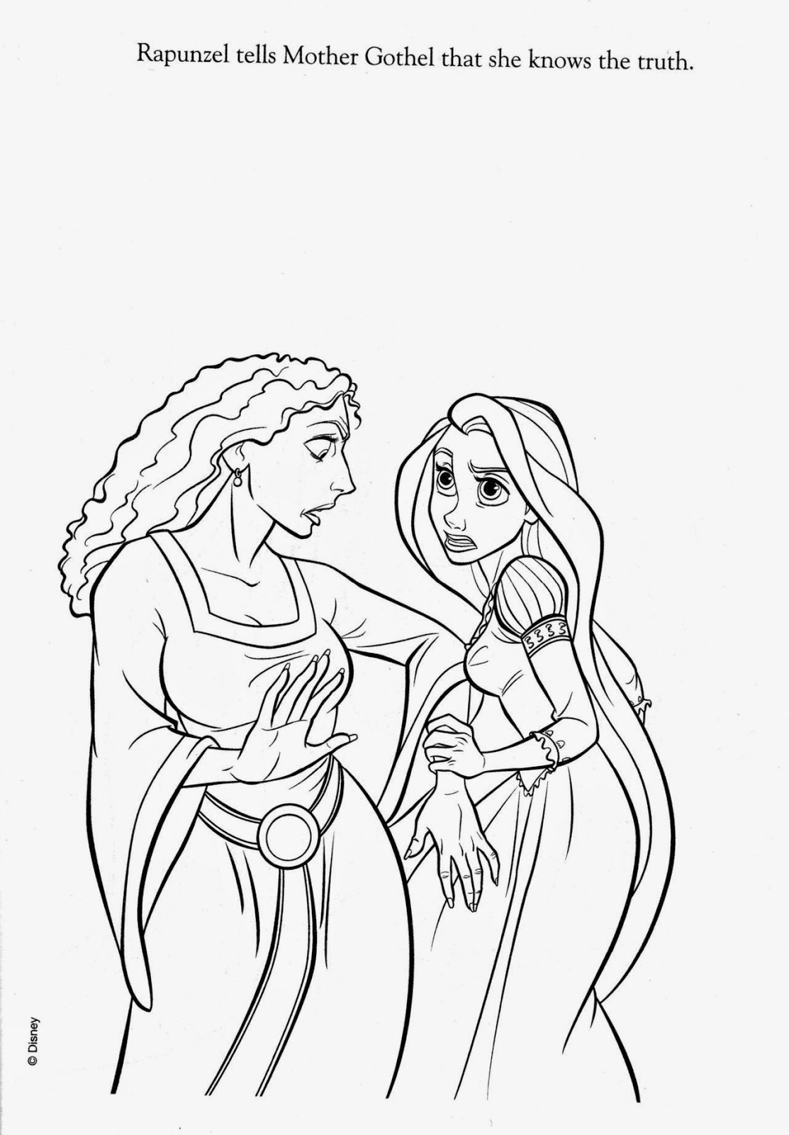 Rapunzel and Flynn Coloring Pages Free Printable 152