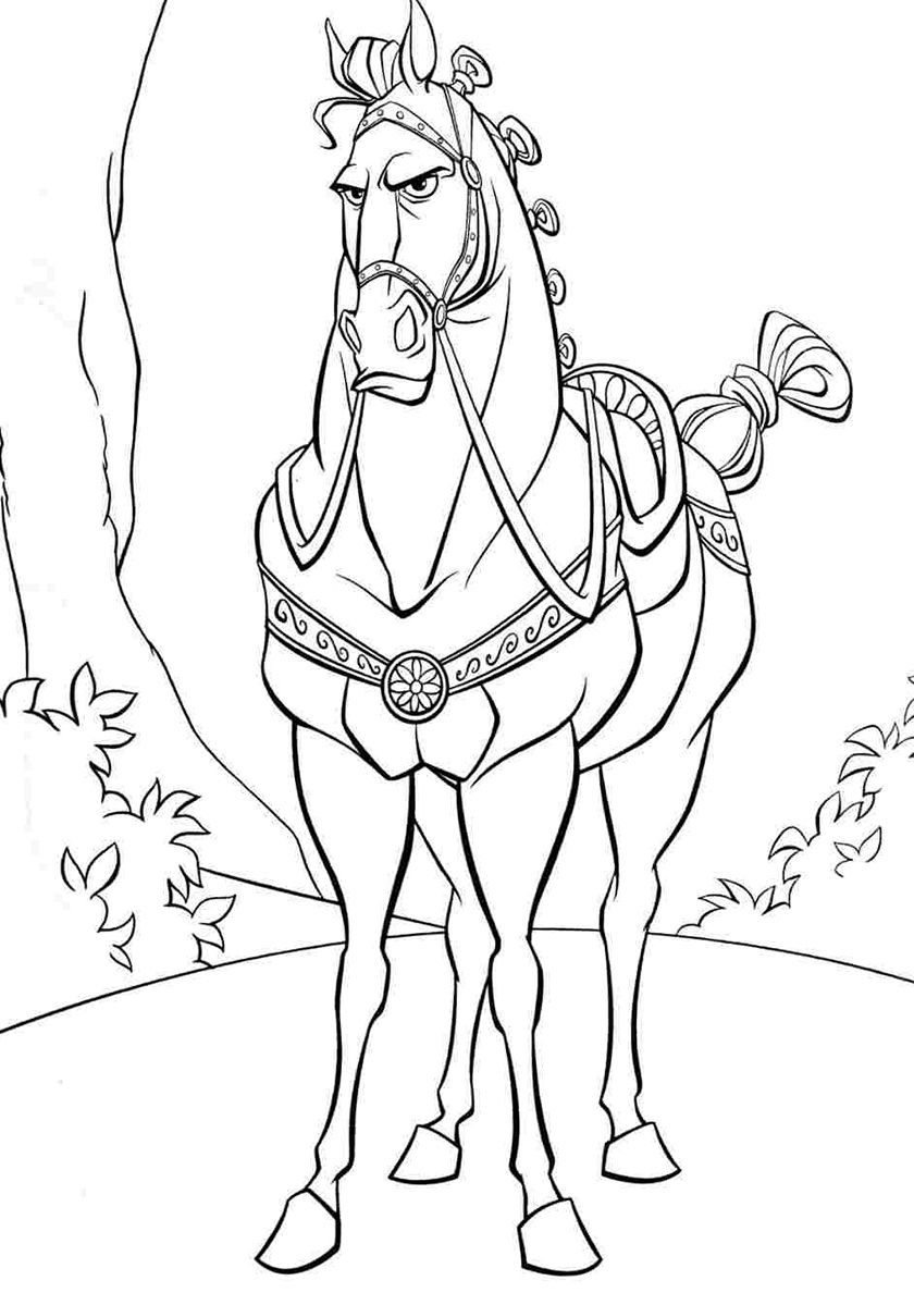 Rapunzel and Flynn Coloring Pages Free Printable 159