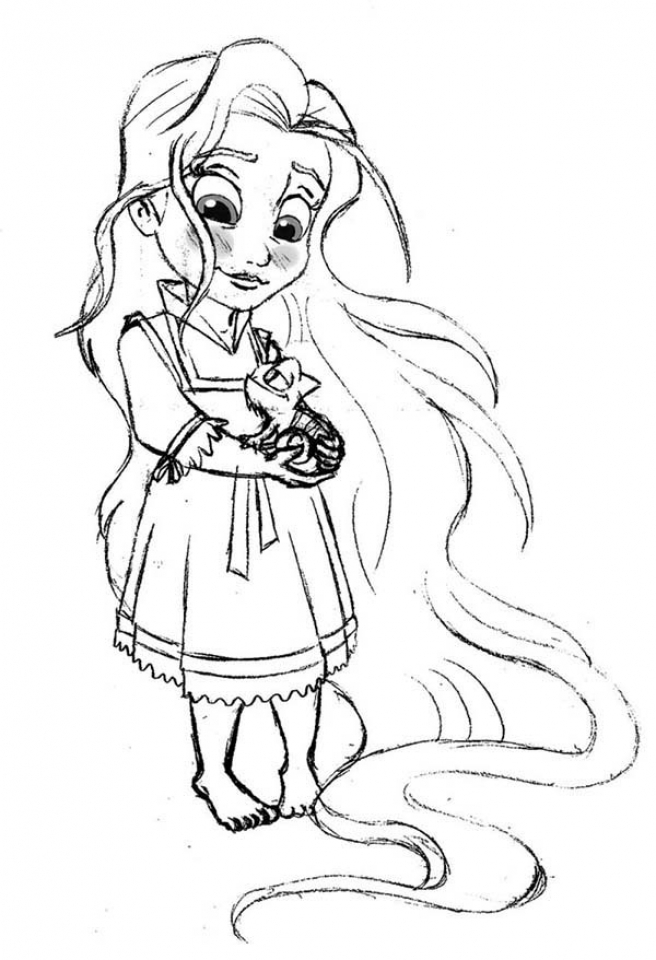 Rapunzel and Flynn Coloring Pages Free Printable 16