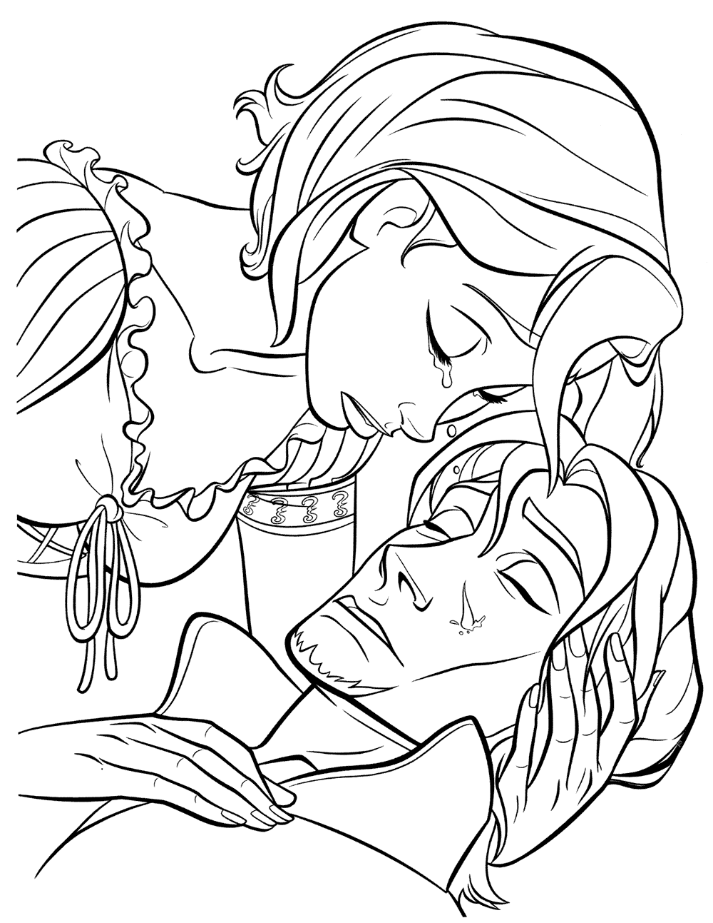 Rapunzel and Flynn Coloring Pages Free Printable 160