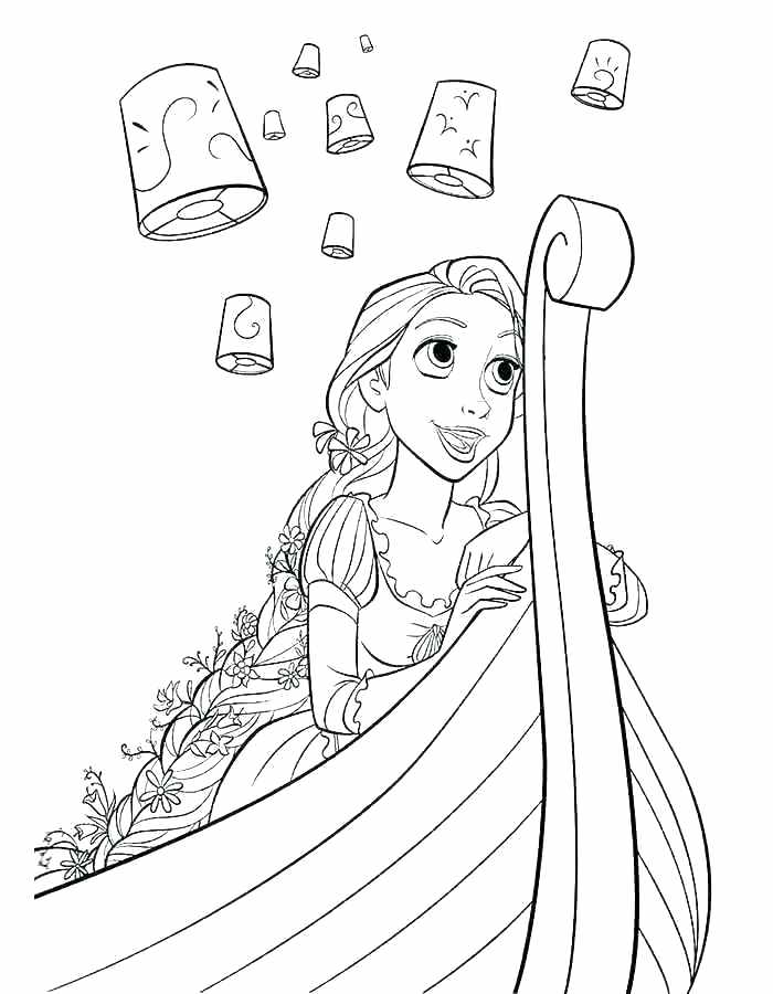 Rapunzel and Flynn Coloring Pages Free Printable 167