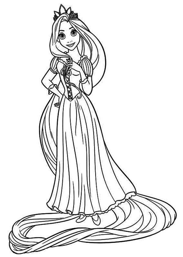 Rapunzel and Flynn Coloring Pages Free Printable 171