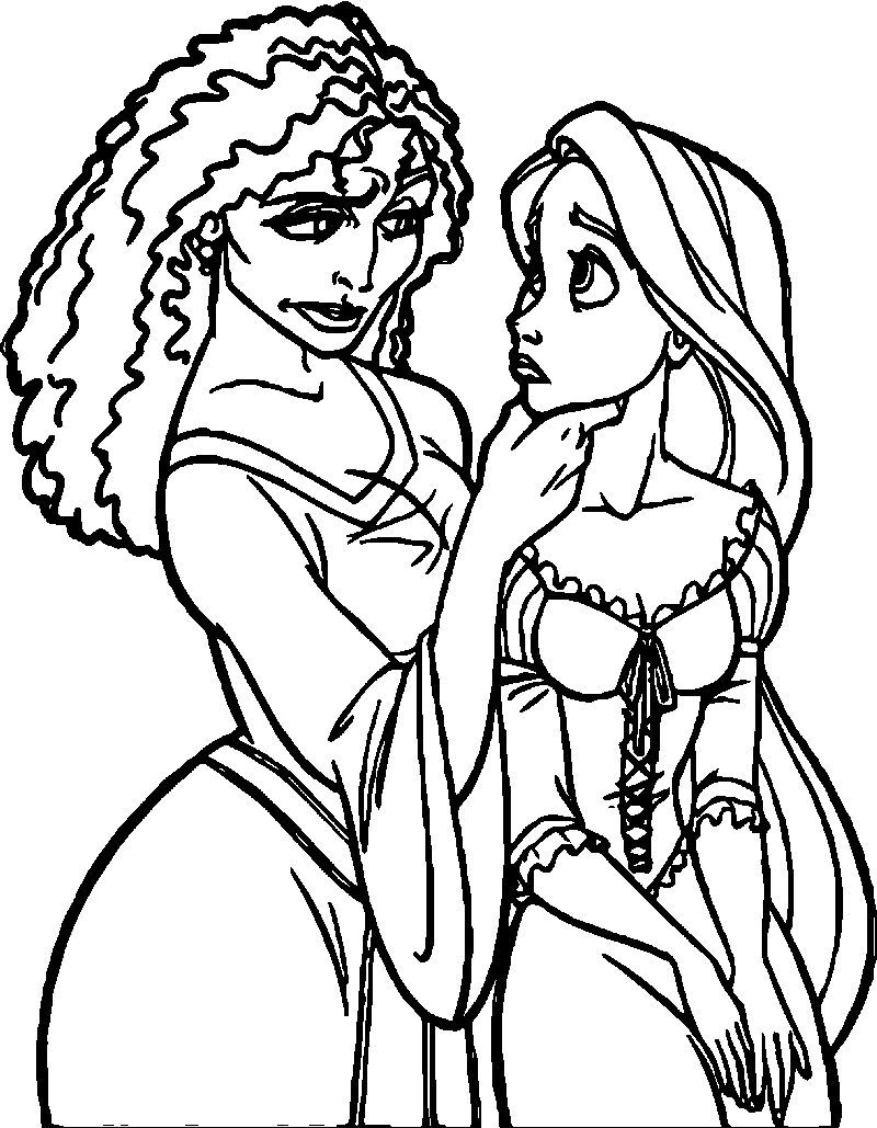 Rapunzel and Flynn Coloring Pages Free Printable 172