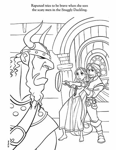 Rapunzel and Flynn Coloring Pages Free Printable 187