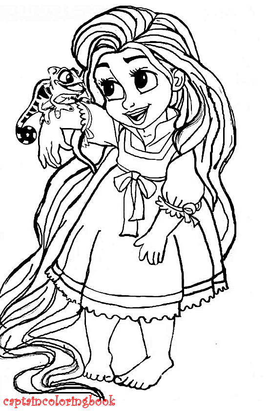 Rapunzel and Flynn Coloring Pages Free Printable 25