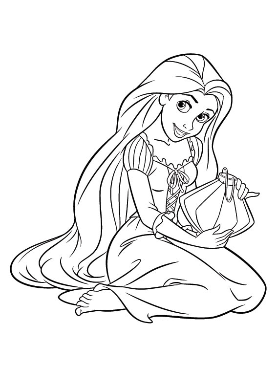 Rapunzel and Flynn Coloring Pages Free Printable 29