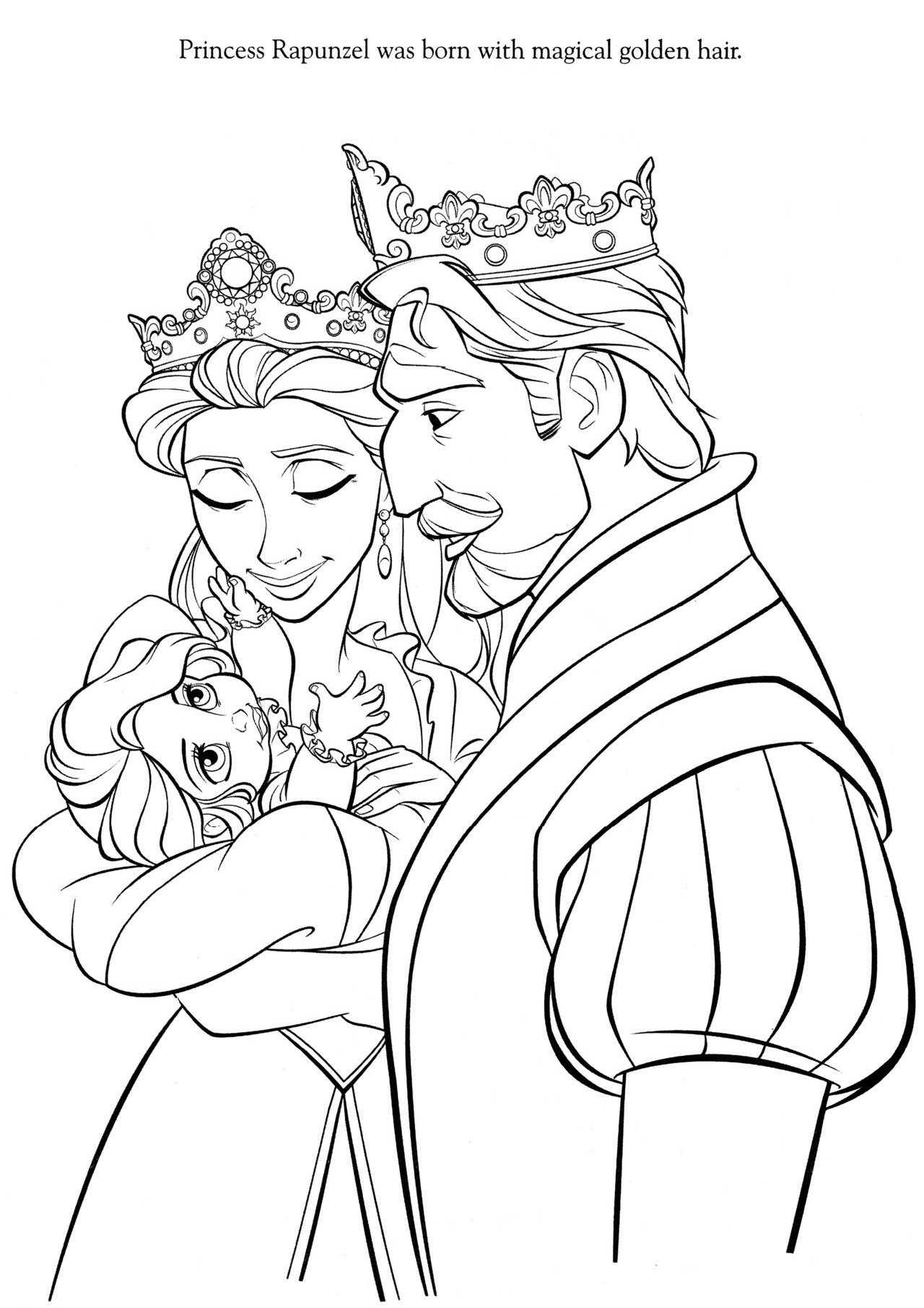 Rapunzel and Flynn Coloring Pages Free Printable 42