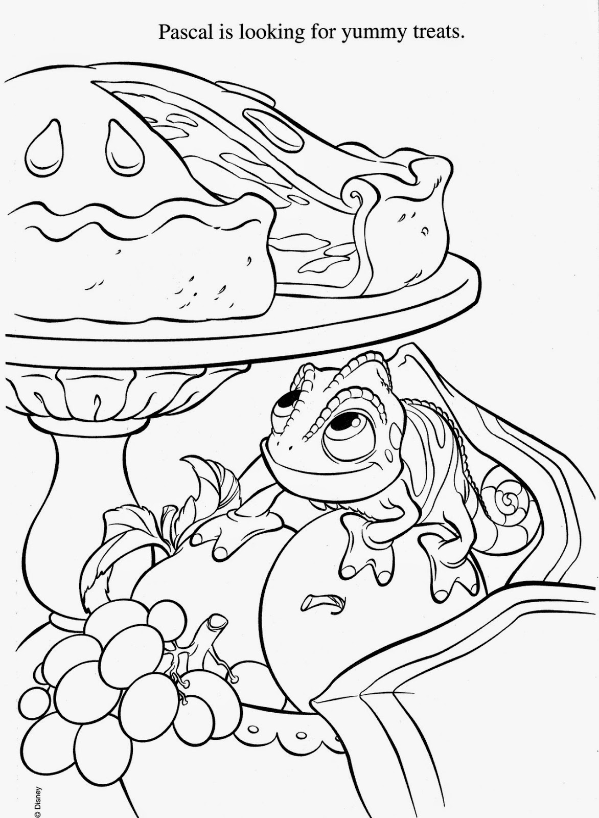 Rapunzel and Flynn Coloring Pages Free Printable 57