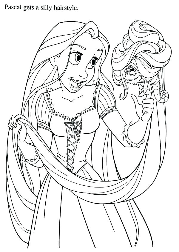 Rapunzel and Flynn Coloring Pages Free Printable 89