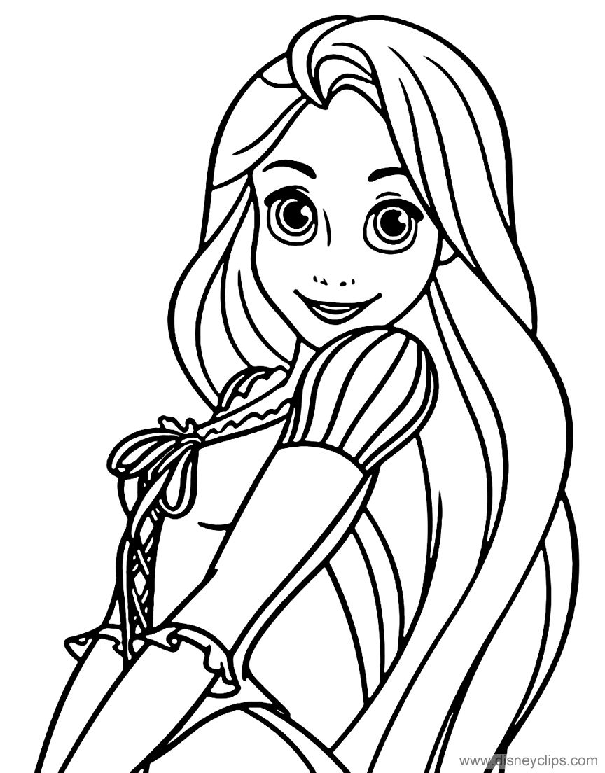 Rapunzel and Flynn Coloring Pages Free Printable 90