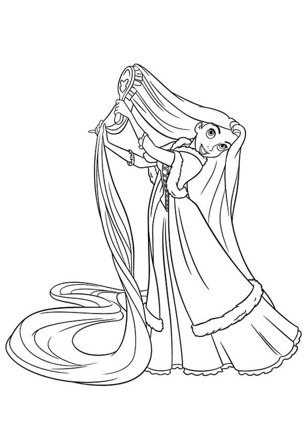 Rapunzel and Flynn Coloring Pages Free Printable 98