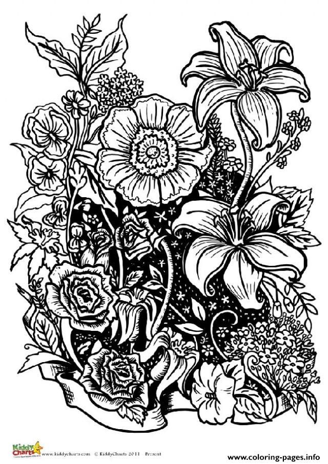 Simple Flower Coloring Pages Free Printable 100