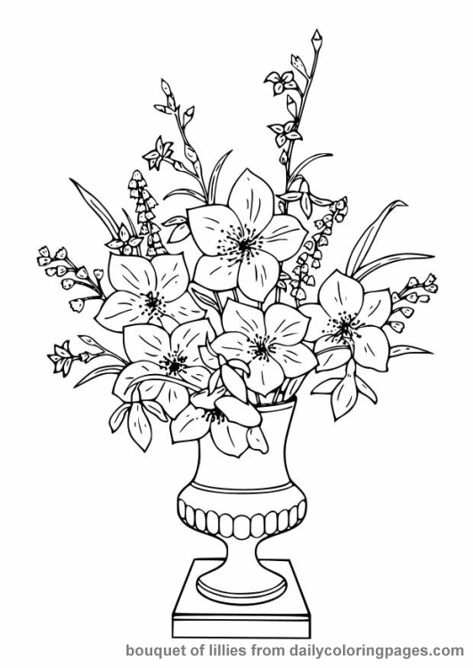 Simple Flower Coloring Pages Free Printable 102